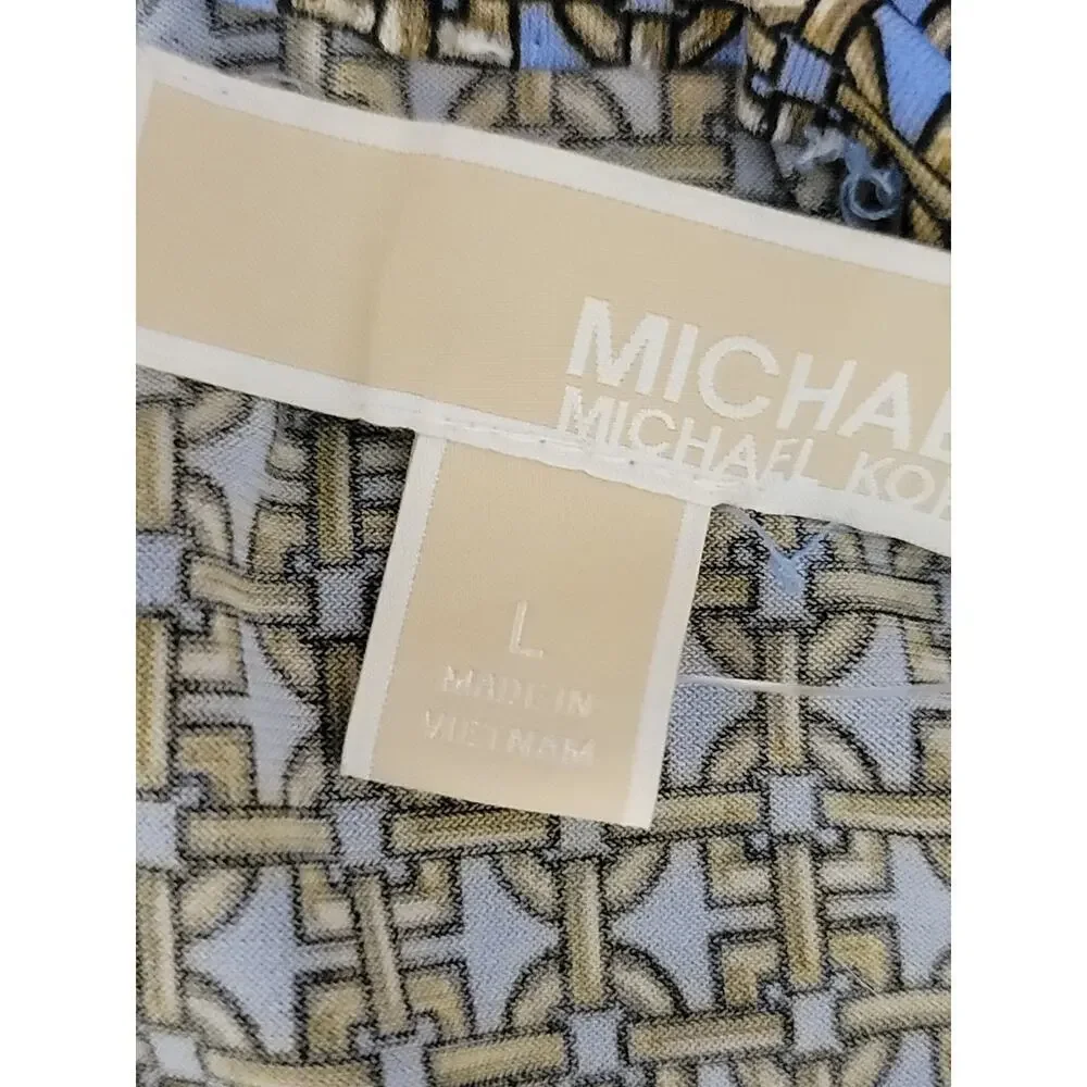 Michael Kors Dres SZ Large Long Sleeve Chain Pattern Mini